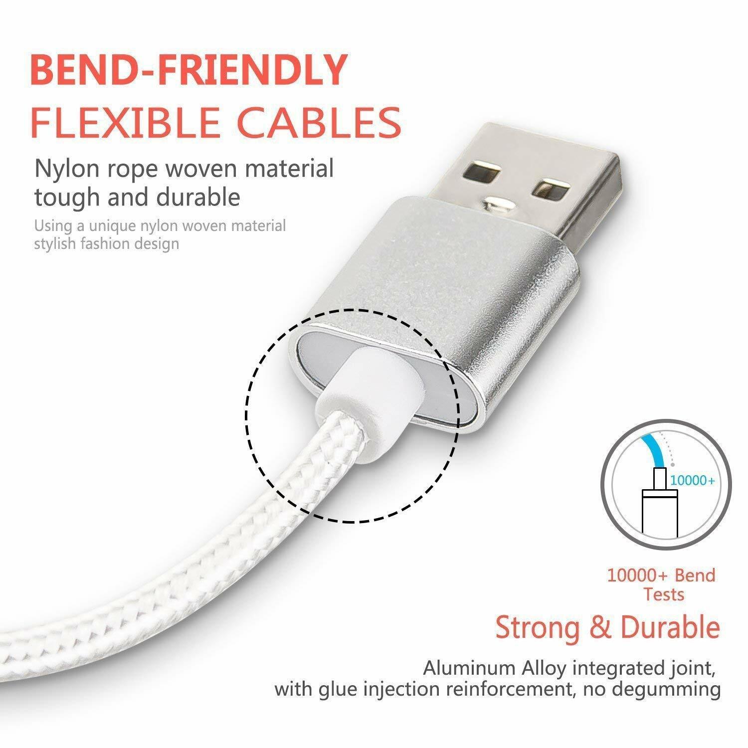 Micro USB Charger Flat Cable Data Sync Fast Charging for Android Samsung HTC LG