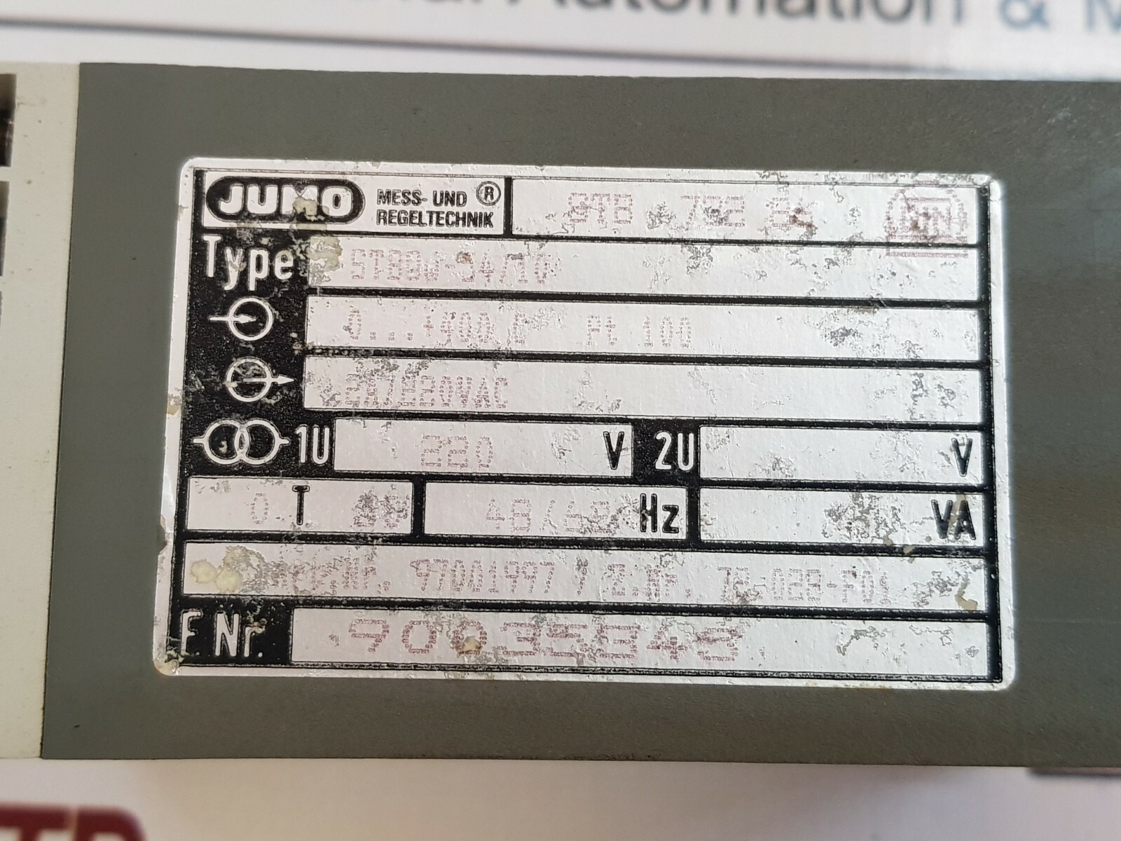 JUMO STB0W-54/10 Temperature Controller 97001997