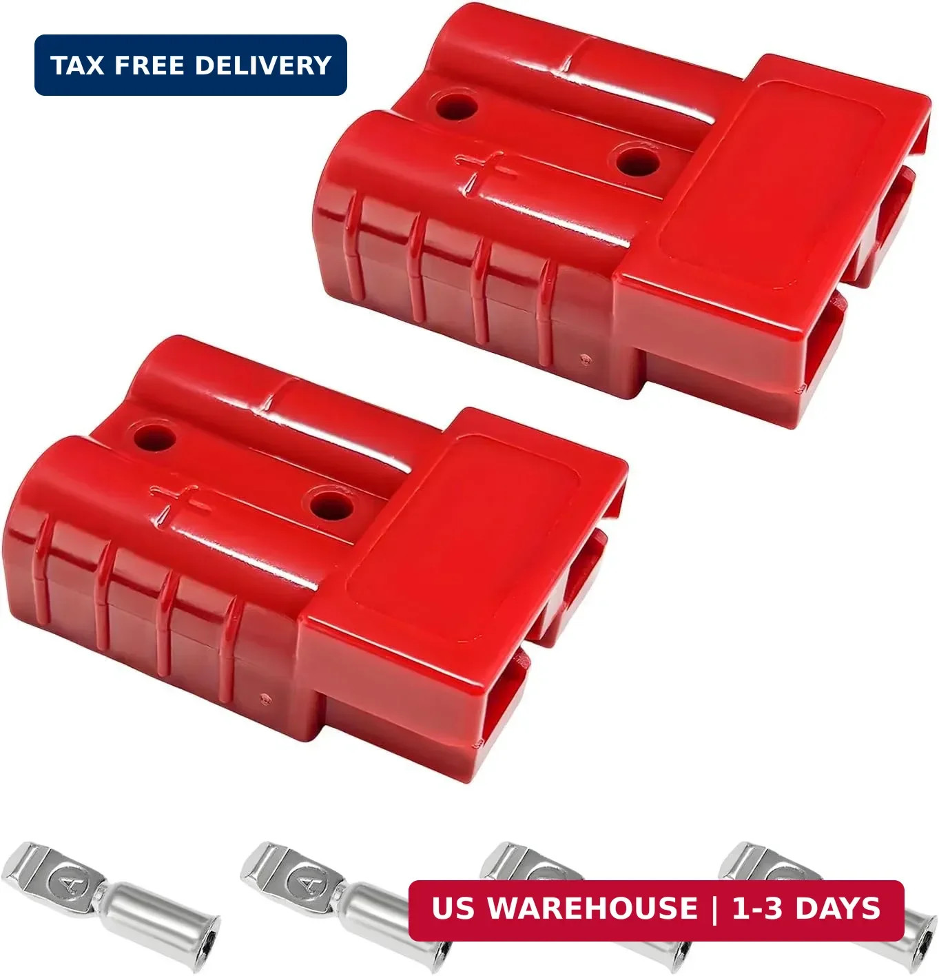 2 PCS 6-10 Gauge Wire Connectors, Waterproof 50A 600V Battery Quick Connectors w