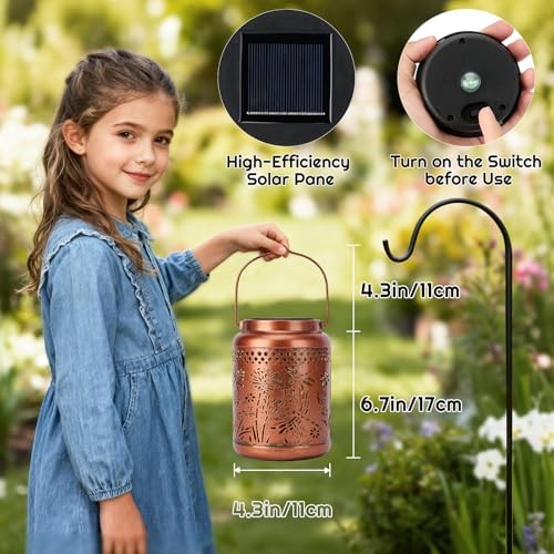 Solar Lanterns Outdoor Waterproof - Garden Decor Hanging Solar Dragonfly