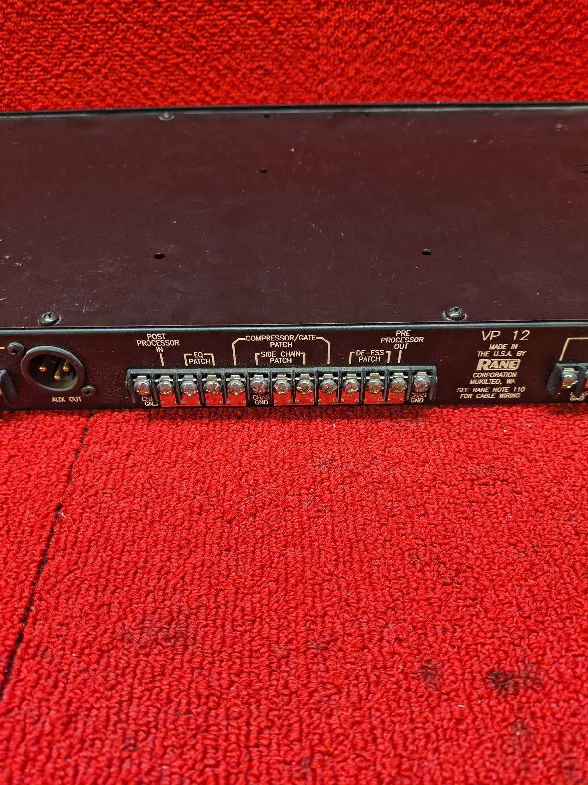 Used Black Rane VP-12 Voice Processor 48V Phantom Power Good Cond