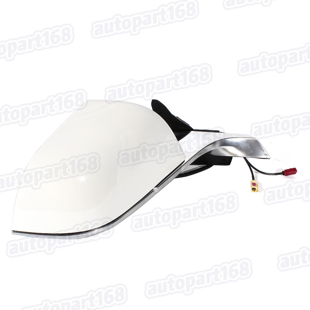 For Tesla 2017-2023 Model 3 13-Pins Heated White&Chrome Mirror Right Side