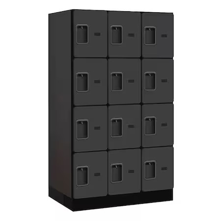 Salsbury Industries 34351Blk Wardrobe Locker, 36Wx64hx21"D, 4Tier, Black