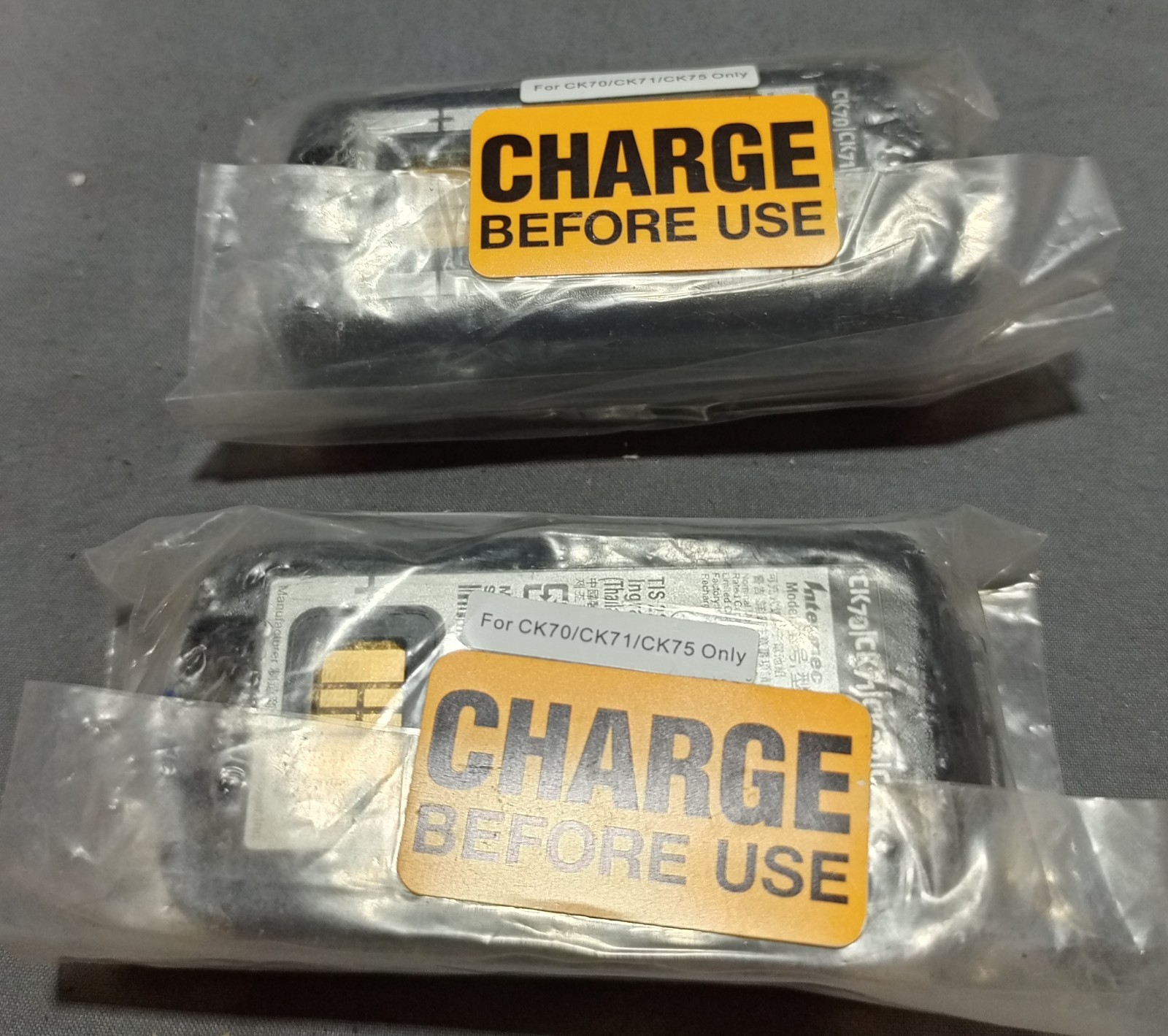 Lot Of 2 Intermec 1001AB01 Rechargeable Li-On Battery