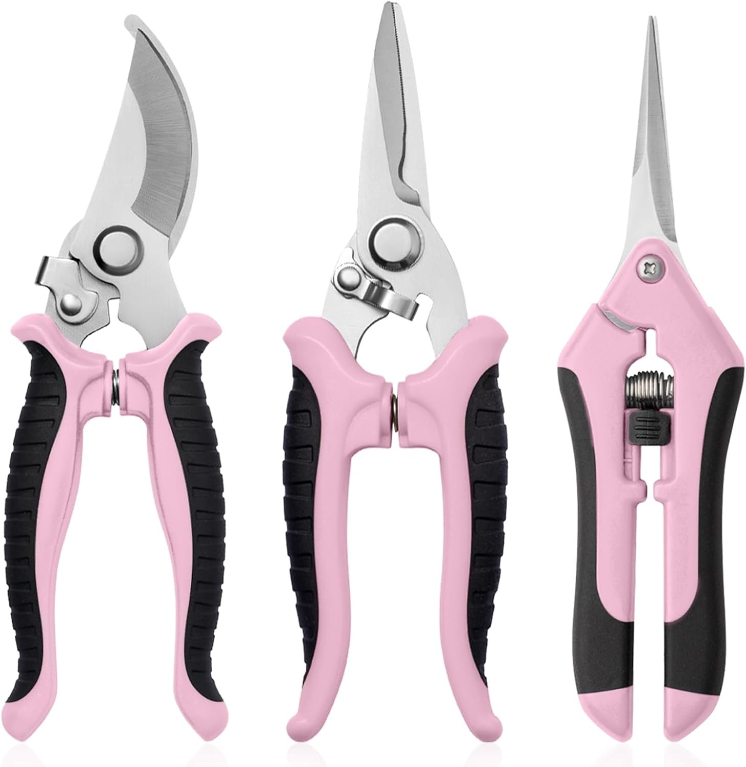 3 Pack Garden Pruning Shears Stainless Steel Garden Shears Gardening Shears G...