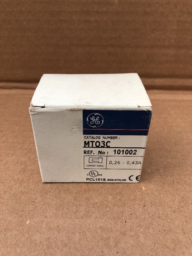 GE Overload Relay Trip Class 10 Current Range 0.26 - 0.43A Overload Relay #B-16