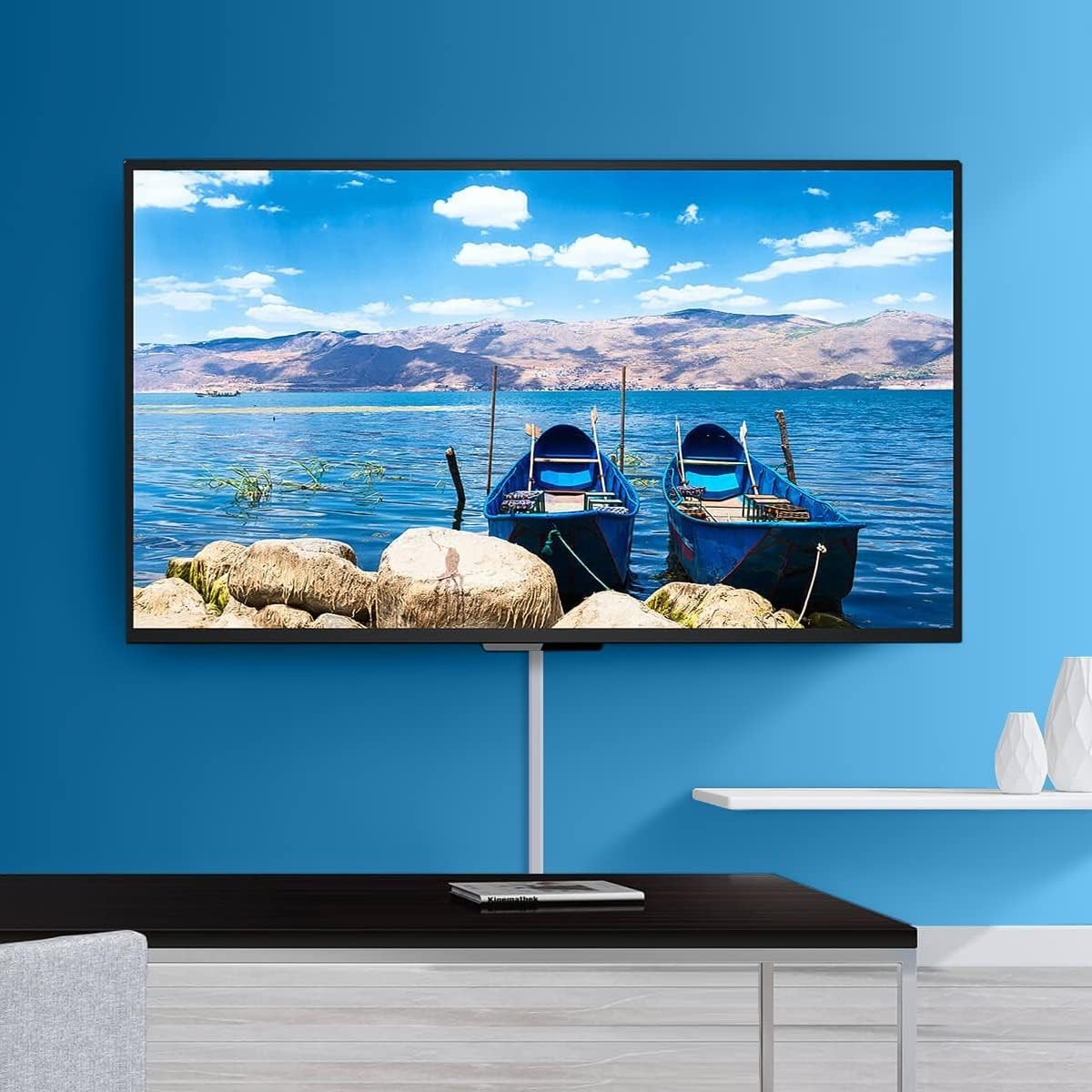 Modern Cable Raceway 42in, White Cord Hider for Neat Home Entertainment Setup