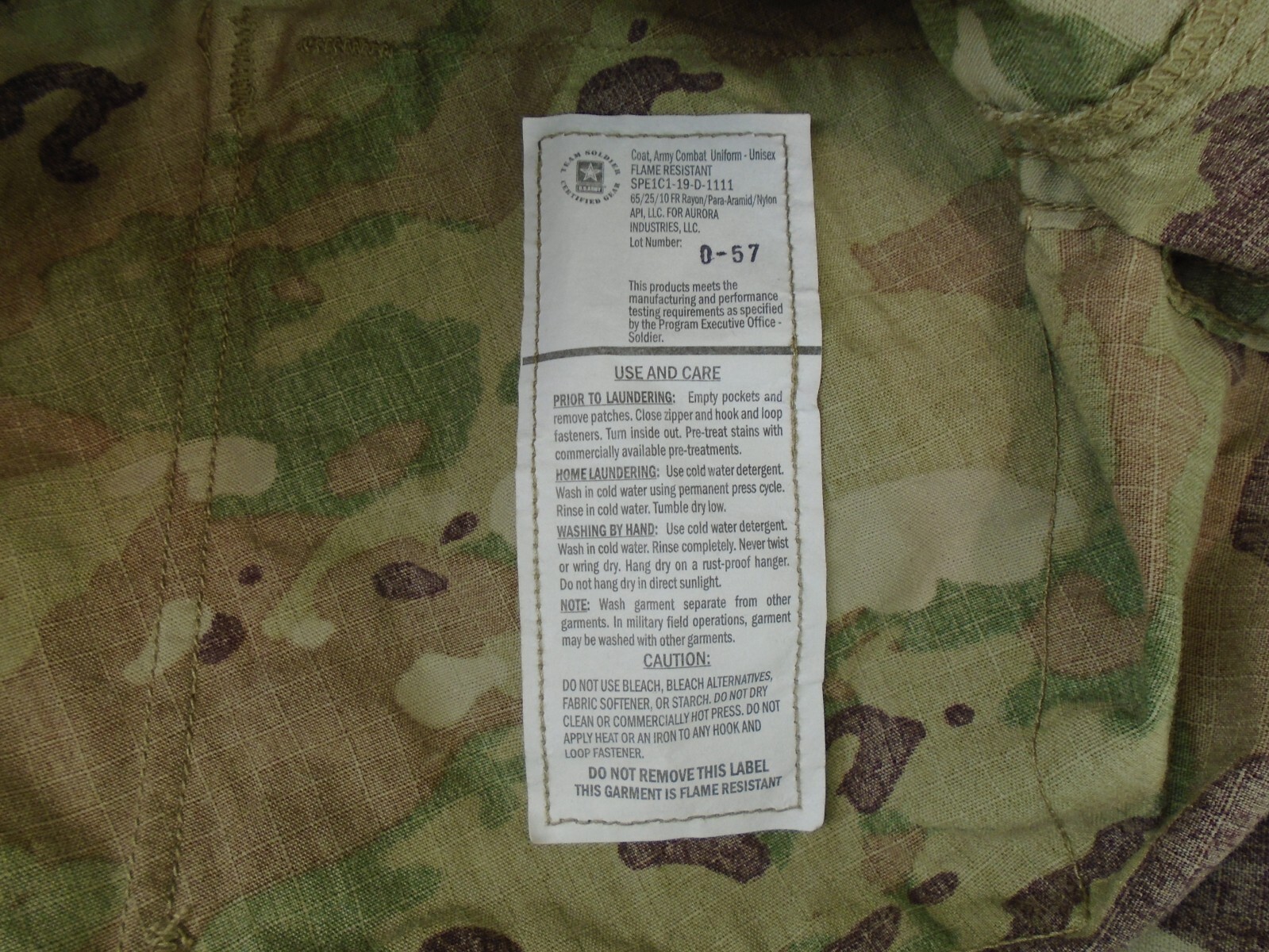 US Military Army USAF Combat Coat MultiCam OCP FR Medium Regular New 2019 189-E