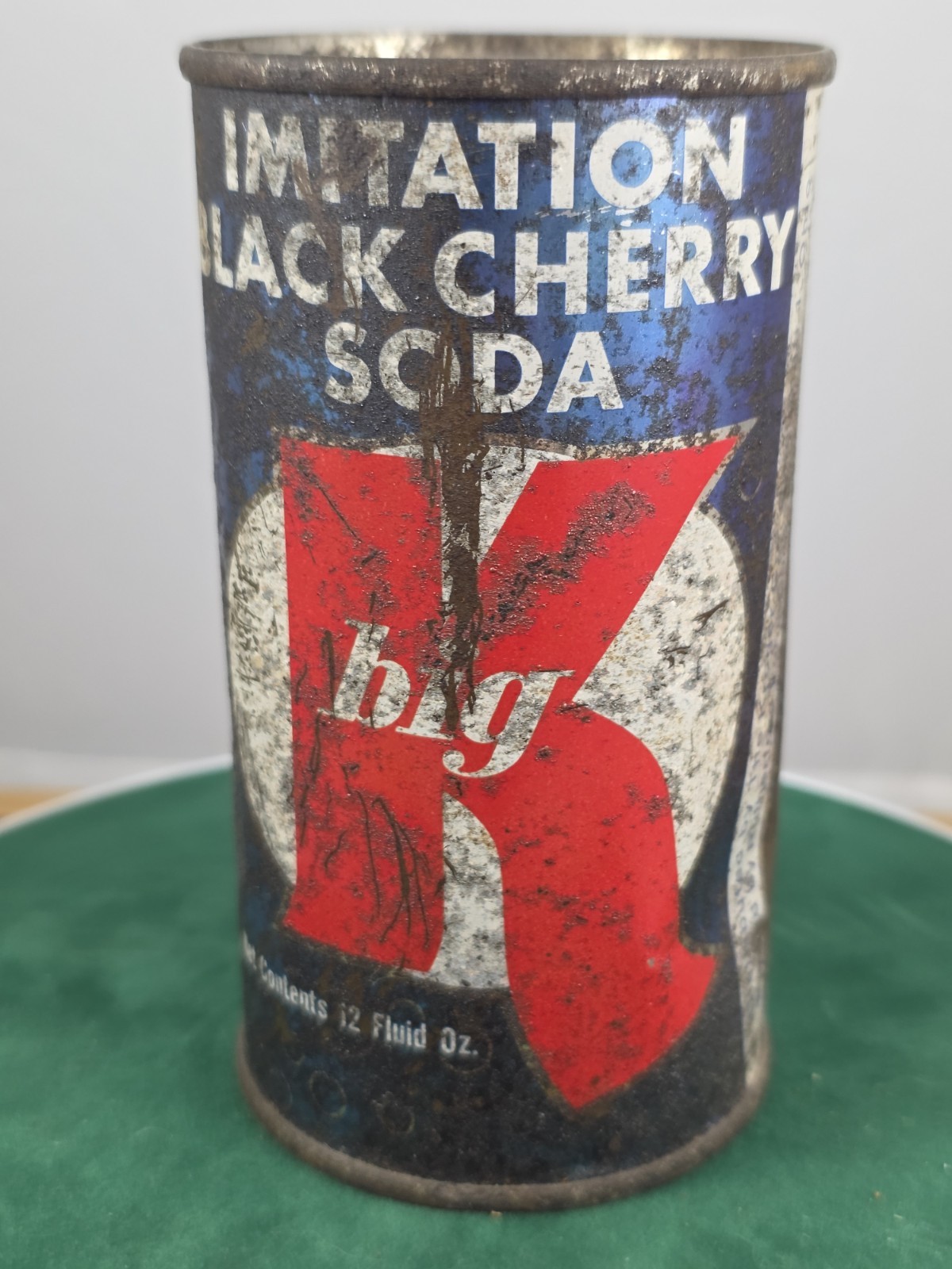 Vintage, Empty, Big K Black Cherry, Soda Pop can