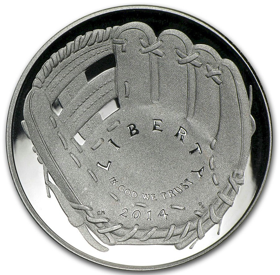 2014-S Baseball Hall of Fame  CLAD HALF-DOLLAR US Mint Box & COA ~ Unique Shape