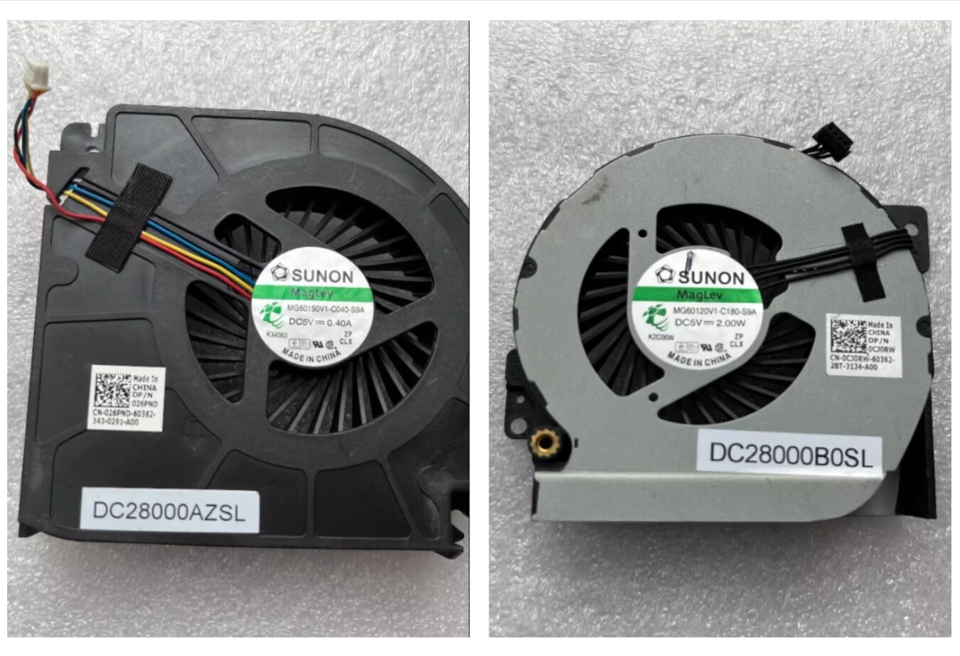 Original Dell Precision M5700 M6700 0CJ0RW 026PN CPU/GPU Fan Part