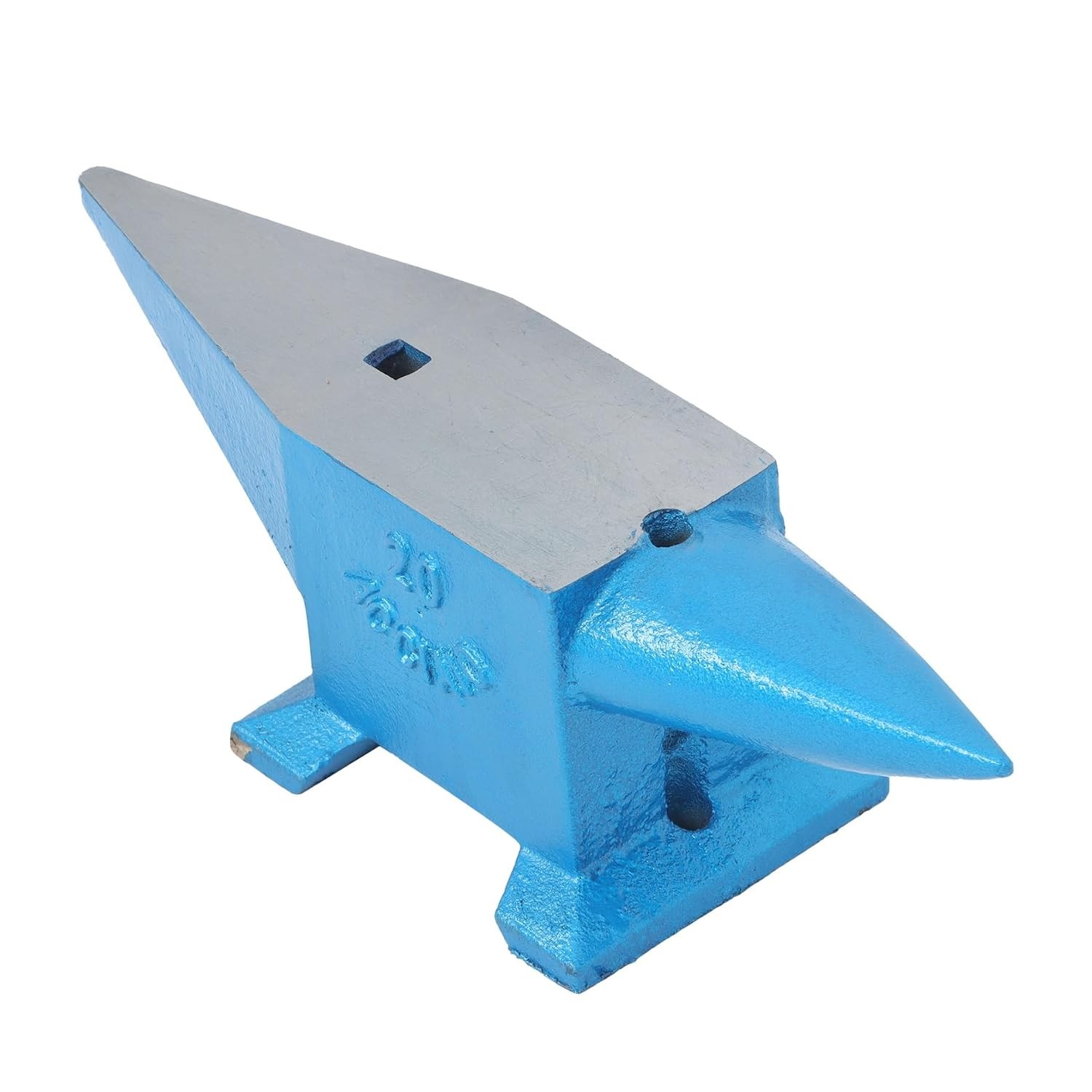 44 Lbs Heat Treated Forged Steel Double Horn Blacksmith Anvil Long Round