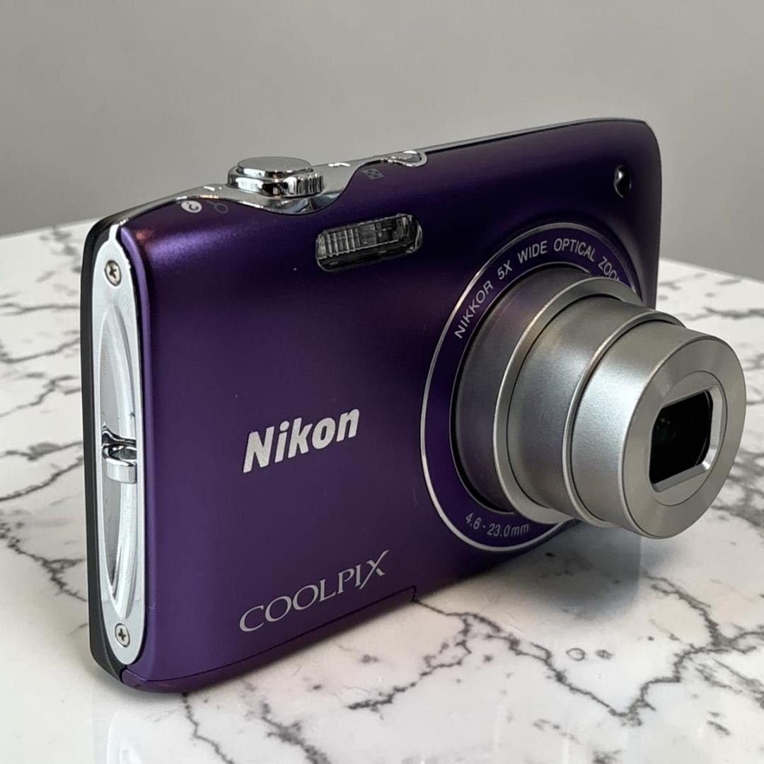 Nikon COOLPIX S3100 Purple Compact Digital Camera Tested Working Japan