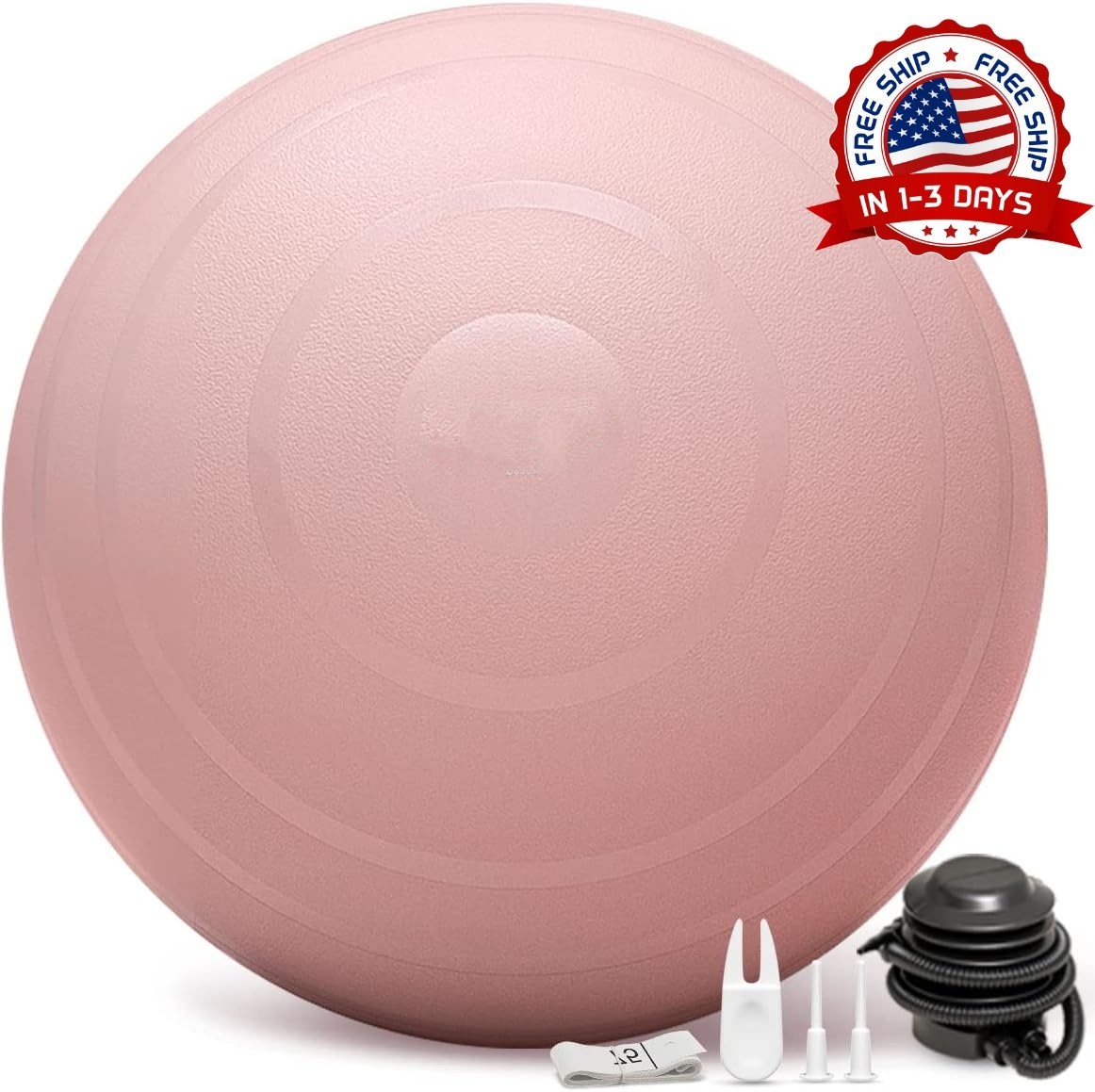 Pelota de ejercicio antiexplosión para entrenamientos, yoga y embarazo (rosa)