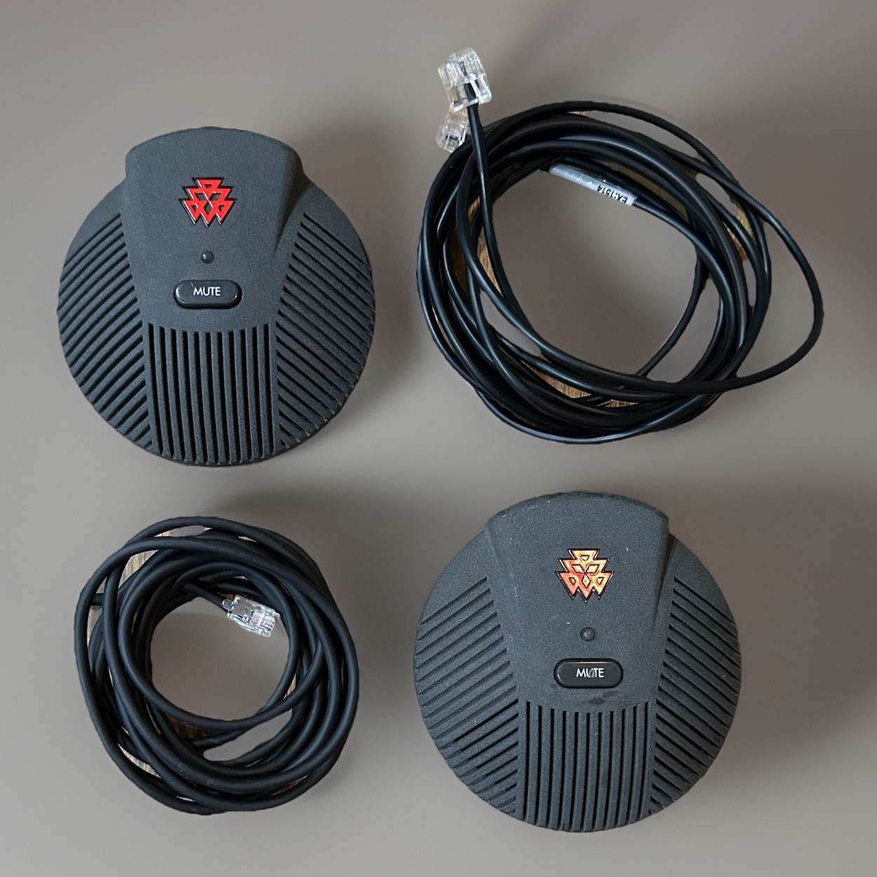 *Set of 2* Polycom External Microphone Pods SoundStation EX 2200-00698-001