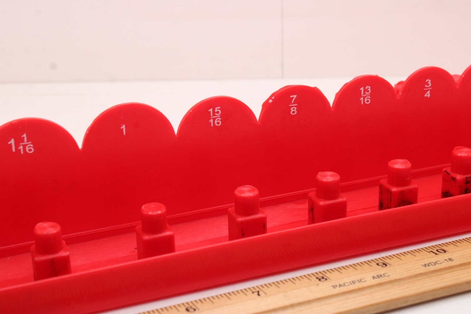 Grip 67224 1/2" Drive SAE 28 Position Standard/Deep Red Socket Tray Organizer