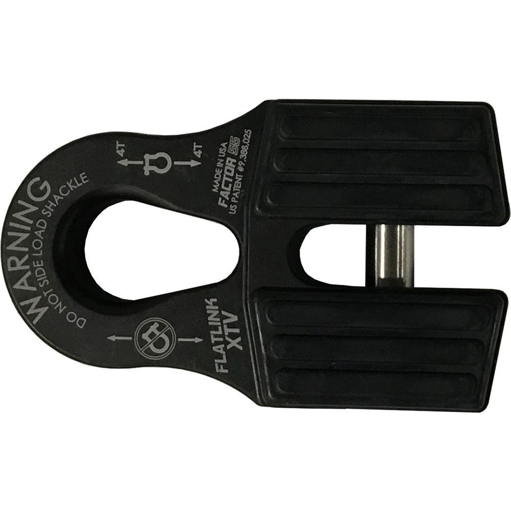 Factor 55 FLATLINK XTV (ATV and UTV) WINCH SHACKLE MOUNT -- BLACK