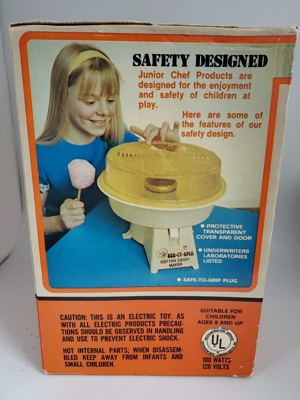 Vintage Junior Chef See it Spin Cotton Candy Machine New