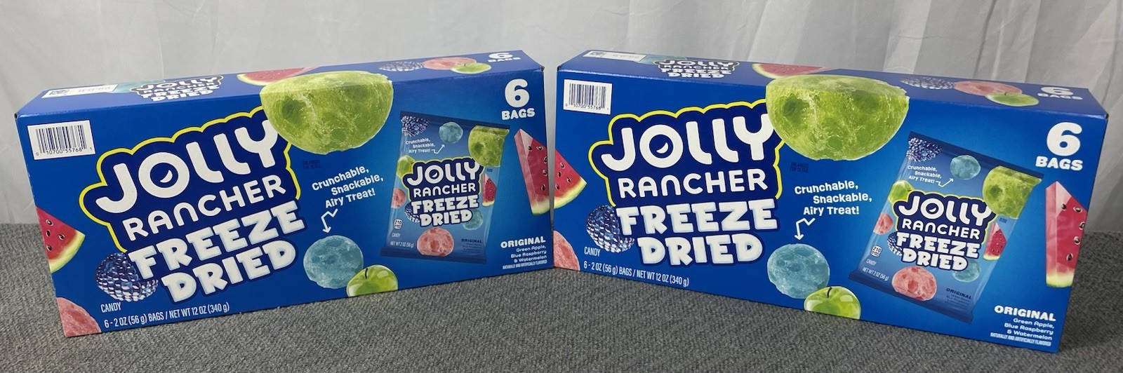 Jolly Rancher Freeze Dried Candy Lot of (12) 2 Ounce Bags 24 oz Total New Sealed