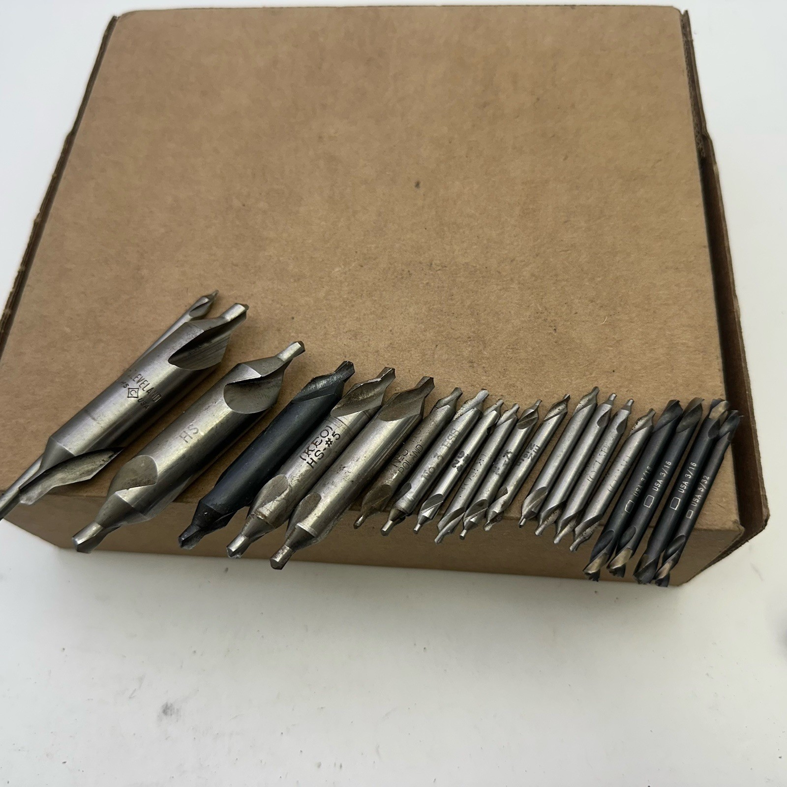 Lot of 20 Mixed Combined Center Drill Counter Sink Bits Cleveland Keo Etc Lathe