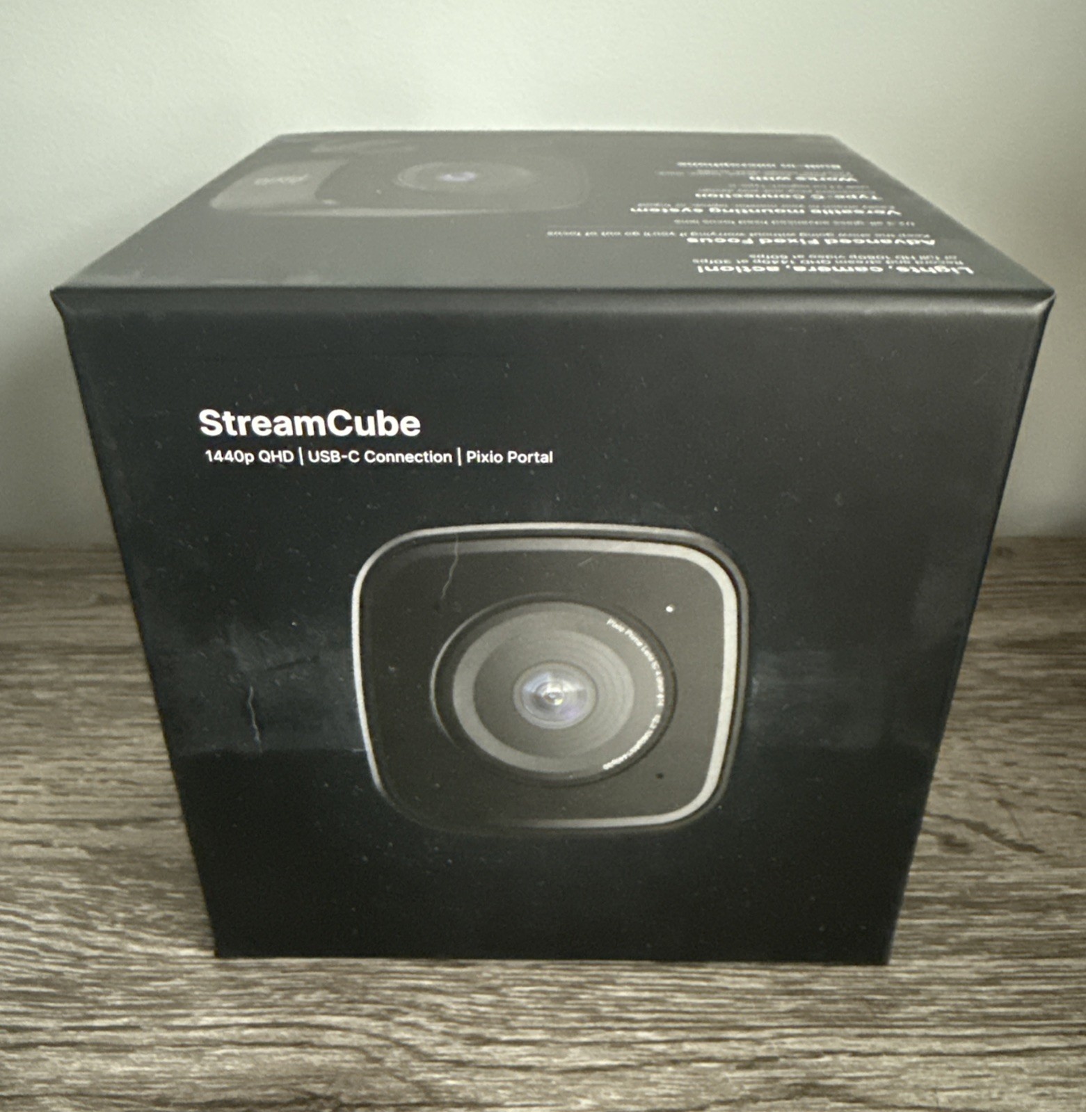 Pixio StreamCube Webcam Professional 1440p WQHD USB Type-C Premium Web Camera