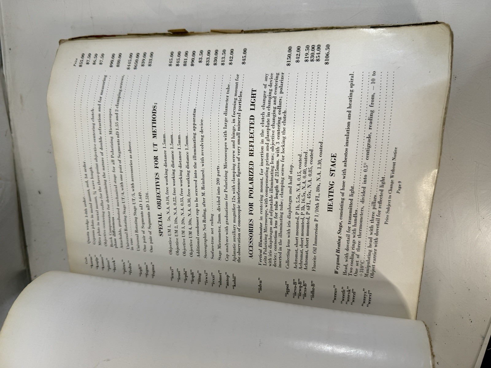 Vintage 1950s Leitz Microscope Binder Catalog Price Lists Ephemera Ernst Leitz