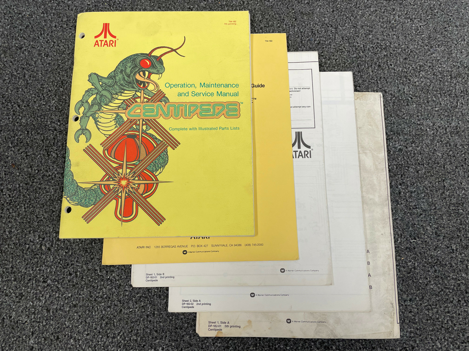 ATARI Centipede Arcade Manuals Signature Analysis Guide Schematics Drawing