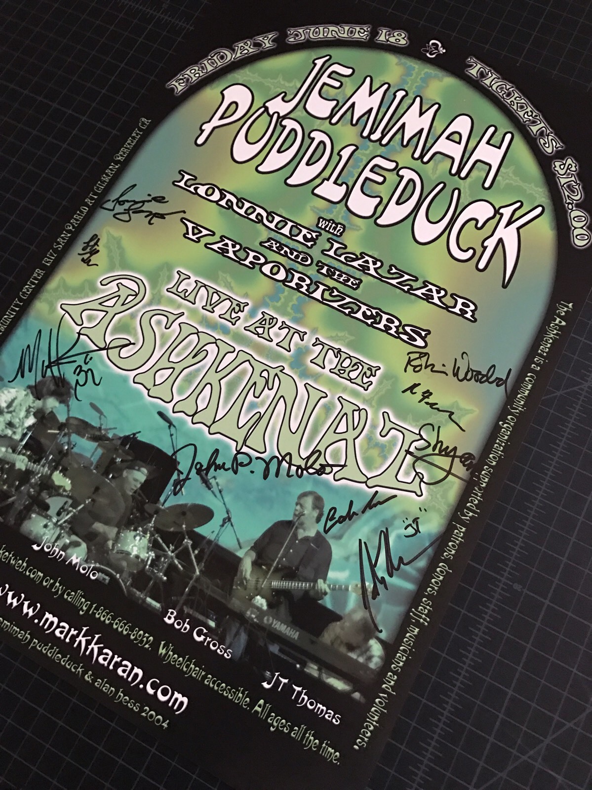 JEMIMAH PUDDLEDUCK GRATEFUL DEAD MARK KARAN MOLO LIVE BERKELEY CA 2004 *SIGNED