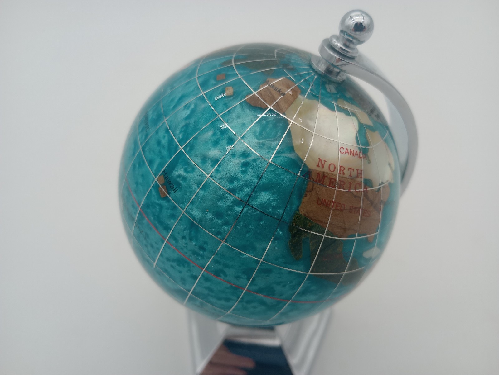 Small Desk Globe Iridescent 6 Inch