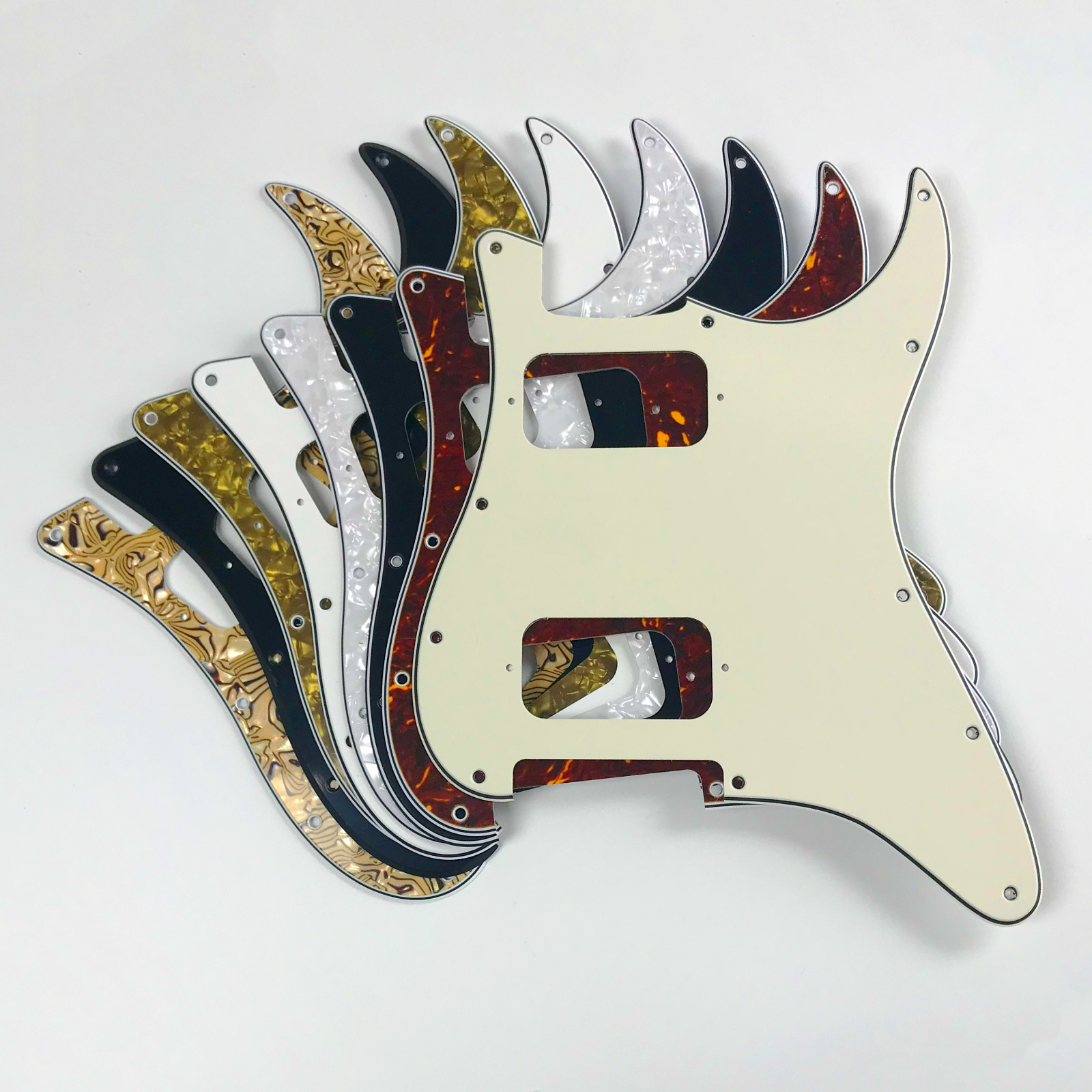 Parts For US FD Hole Standard St HH Rounded corners Guitar No control /switch