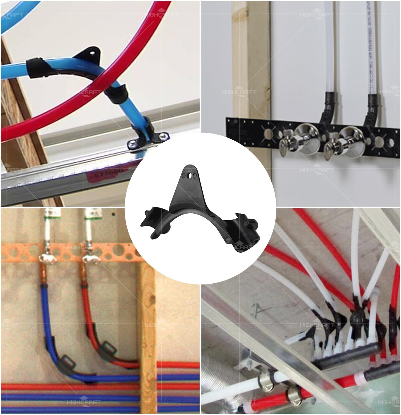 PXBND12-10 PEX Bend Support 1/2 In, Wall Mount Tubing Pipe Hanger 90