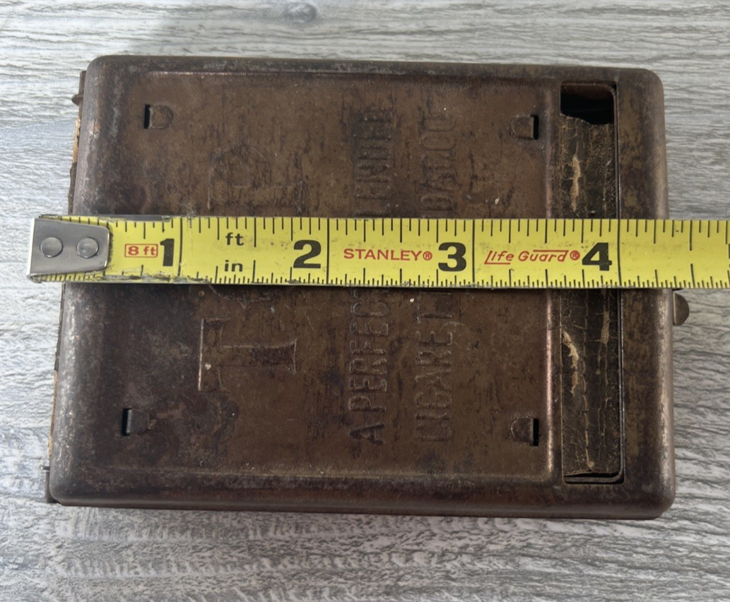 Vintage 50's P Tin Cigarette Roller "A Perfectly Blended Cigarette Tobacco"