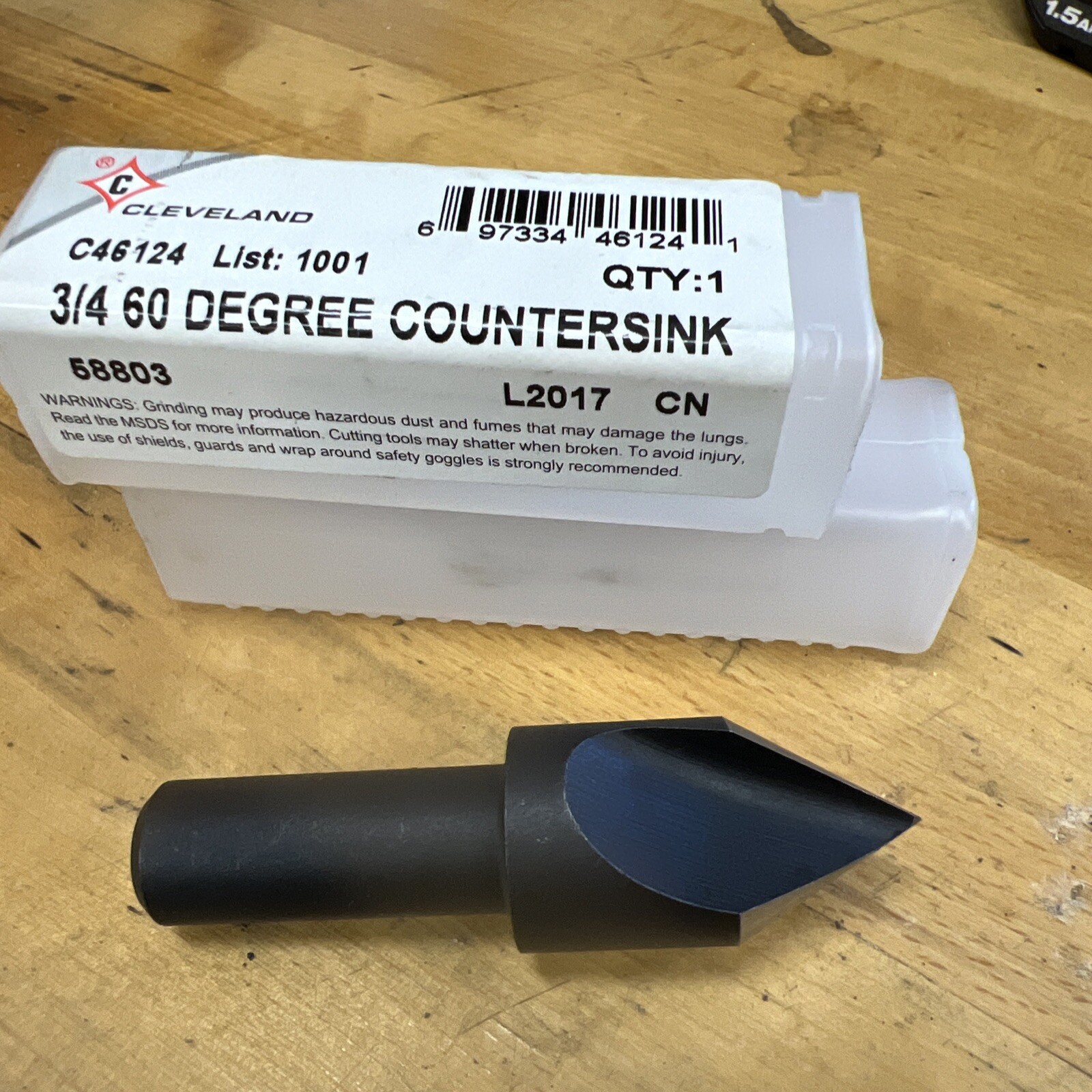 Cleveland C46124 Countersink,Single Flute,60 Deg. Angle