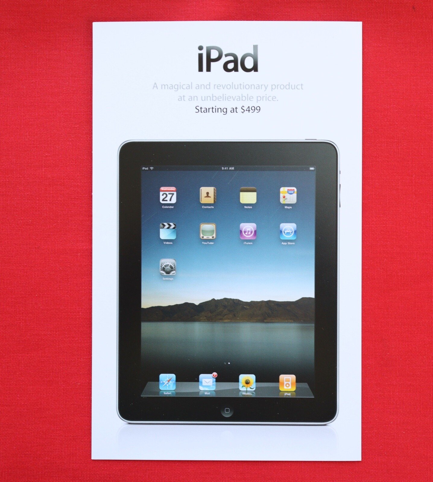 VINTAGE APPLE COMPUTER ORIGINAL IPAD "TAKE ONE" STORE BROCHURE