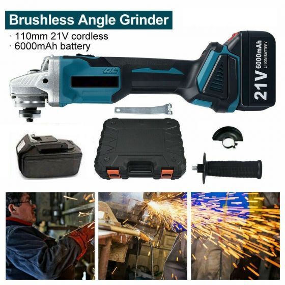 Cordless Angle Grinder 10,000RMP Battery Powered Grinder Tool Set