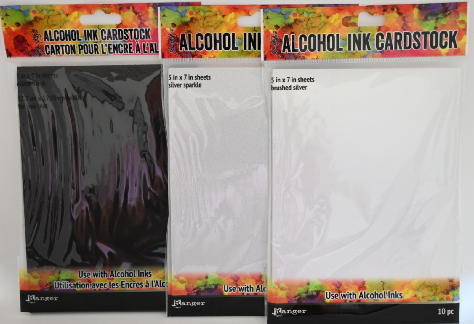 Ranger Tim Holtz Alcohol Ink Cardstock 5 x 7 - 10 pack - YOU PICK