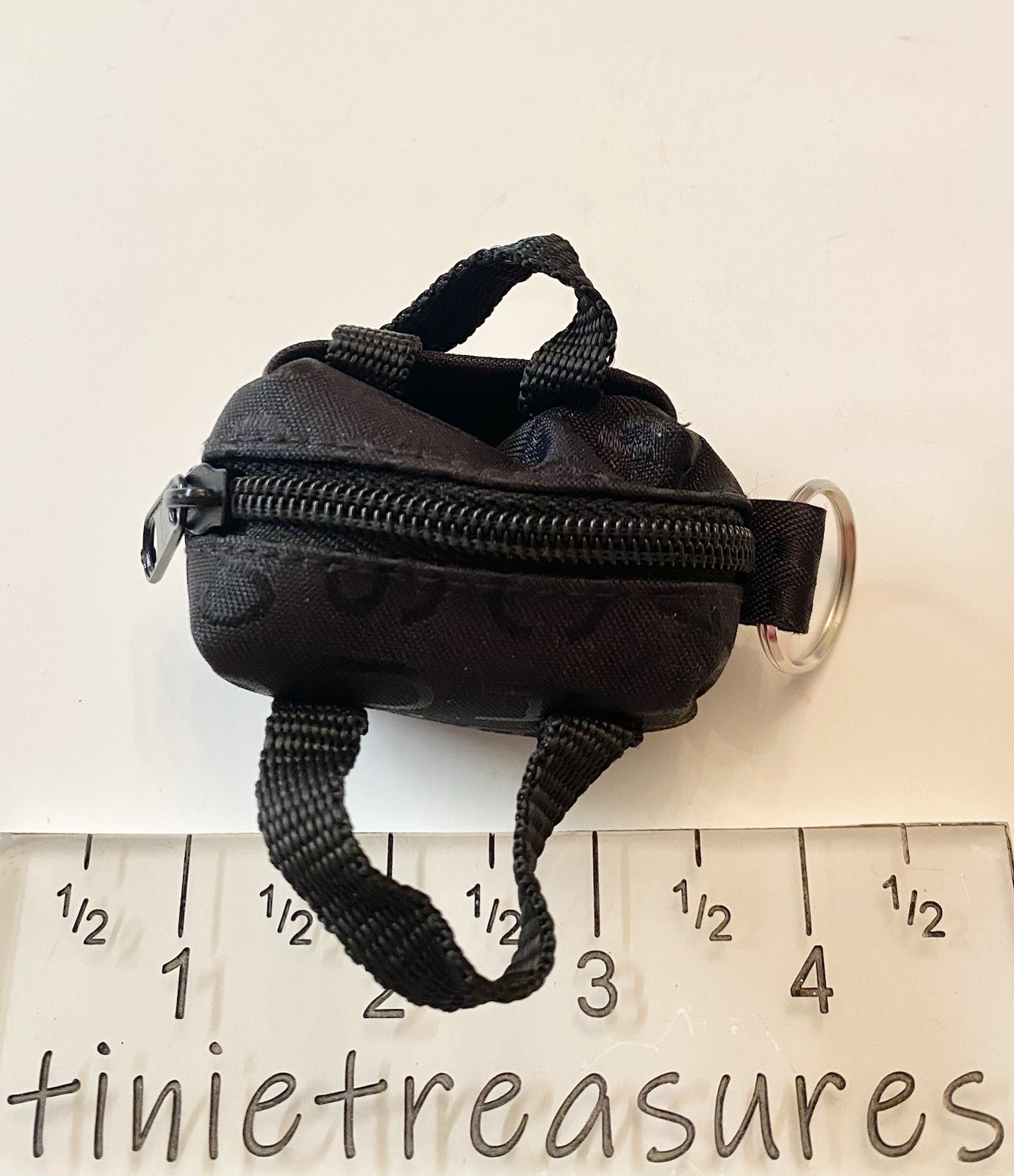 Coin purse keychain unbranded New black mini Tinietreasures