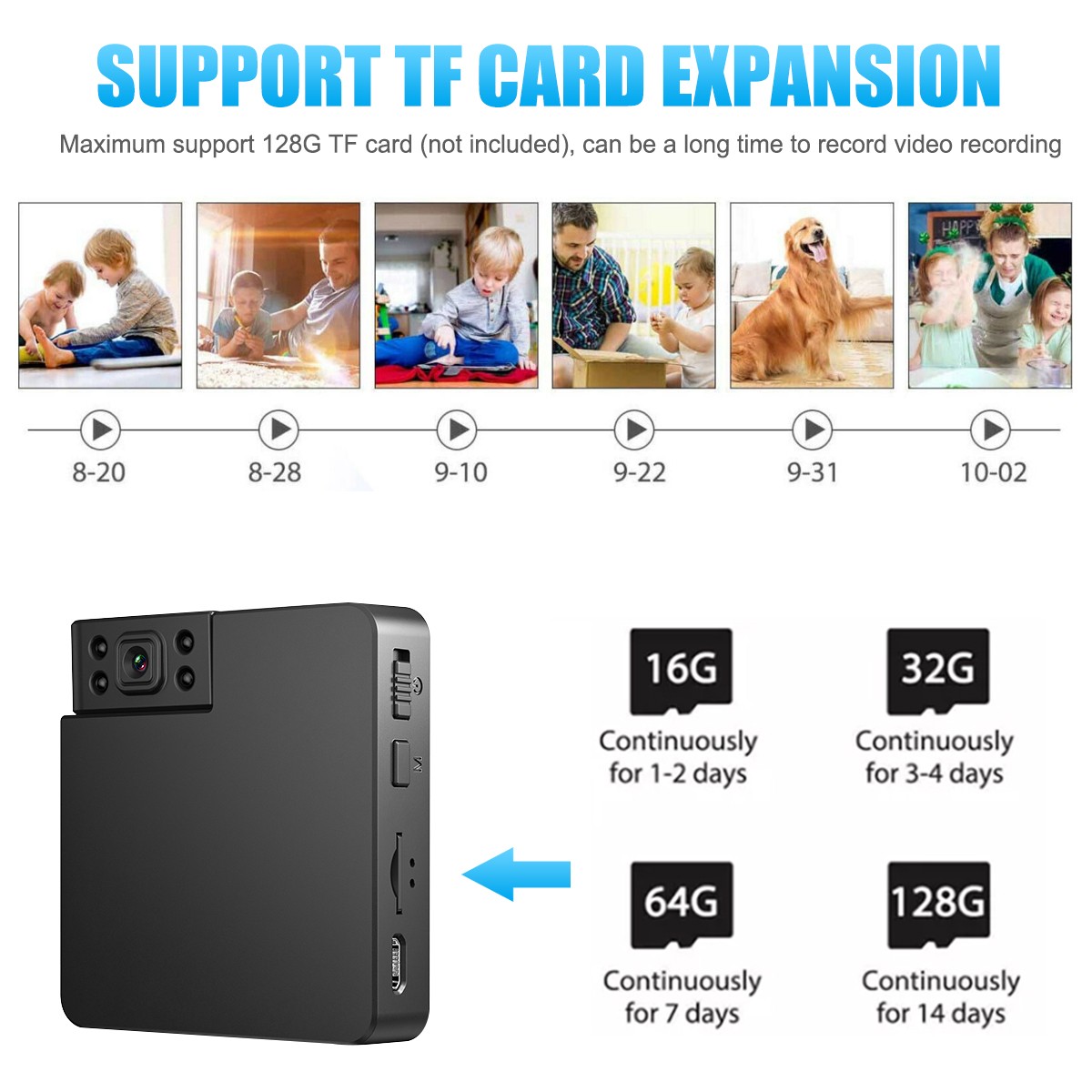 Smart Mini Wireless WiFi Camera Home Security 1080P HD Night Cam Battery