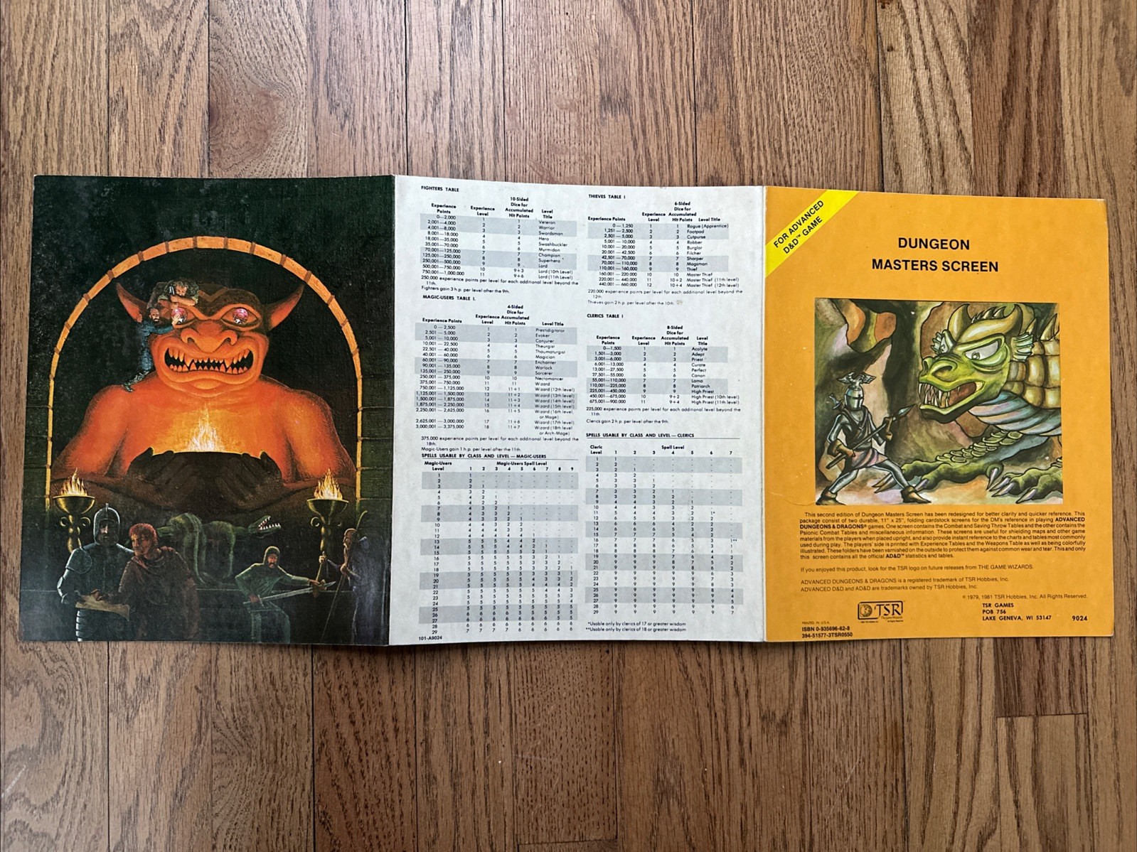 Dungeon Masters Screen REF1 9024 AD&D 1e