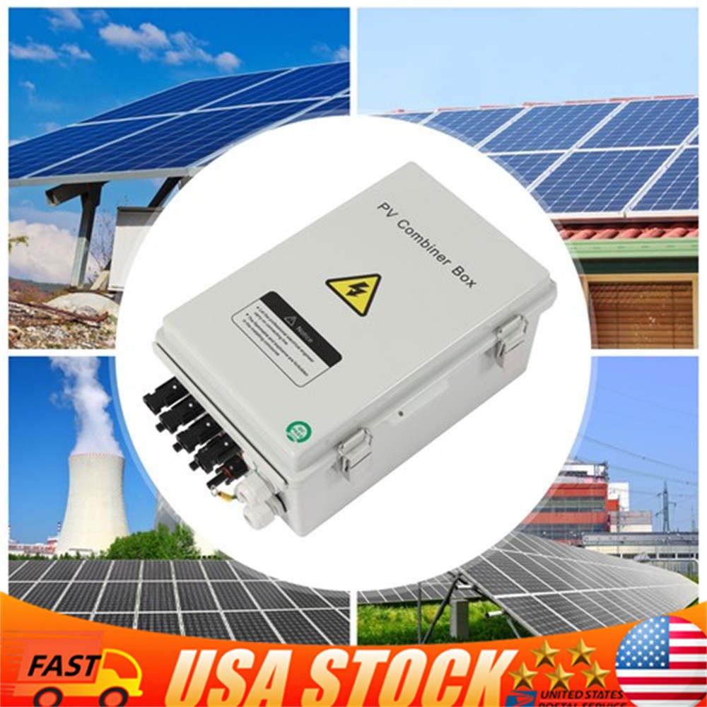 Solar Combiner Box PV Combiner 63A Circuit Breaker 4 String For Solar Panel Kit