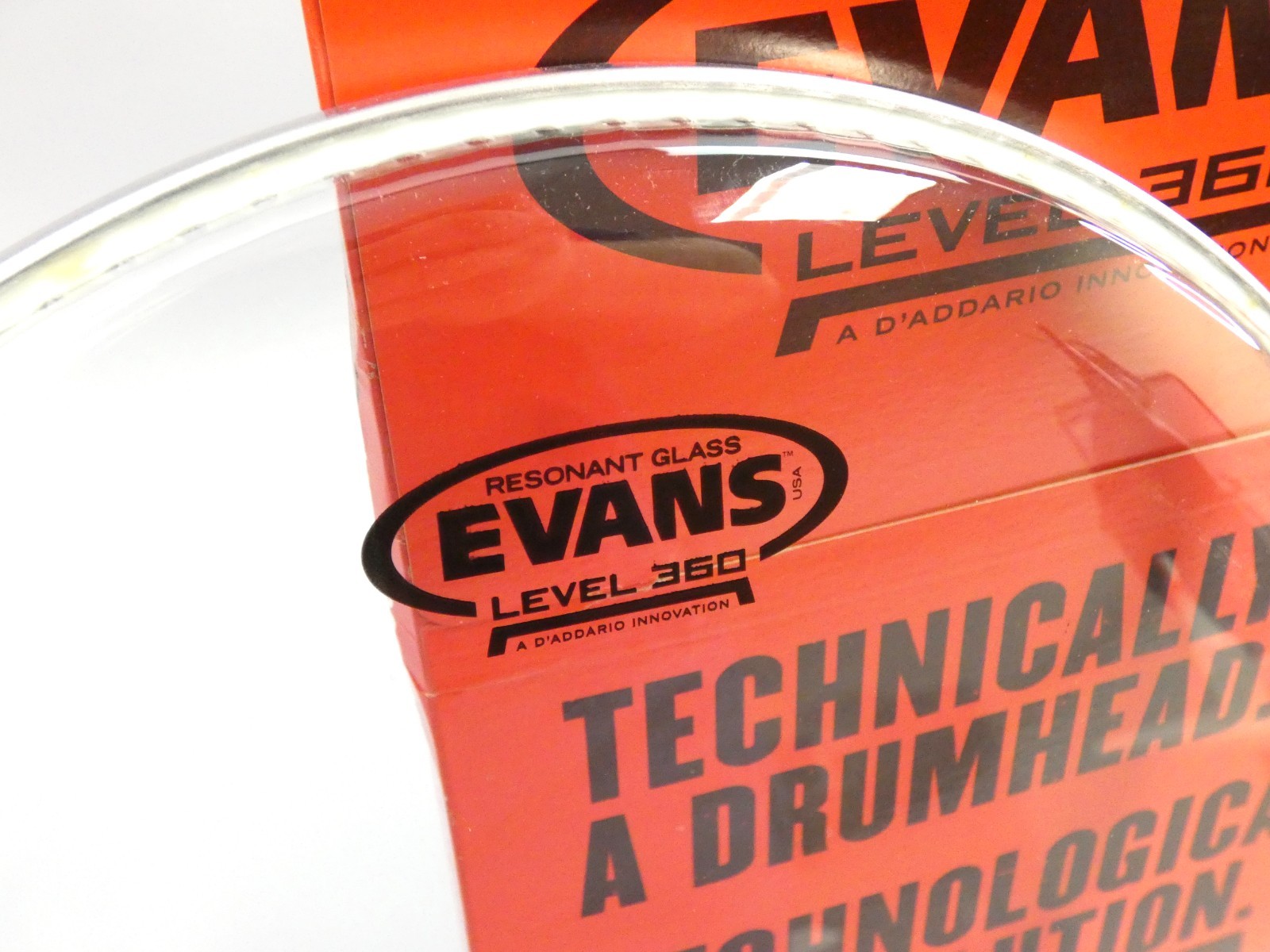 BRAND NEW (Open Box) Evans TT12RGL 12" Resonant Glass Clear Drum Head