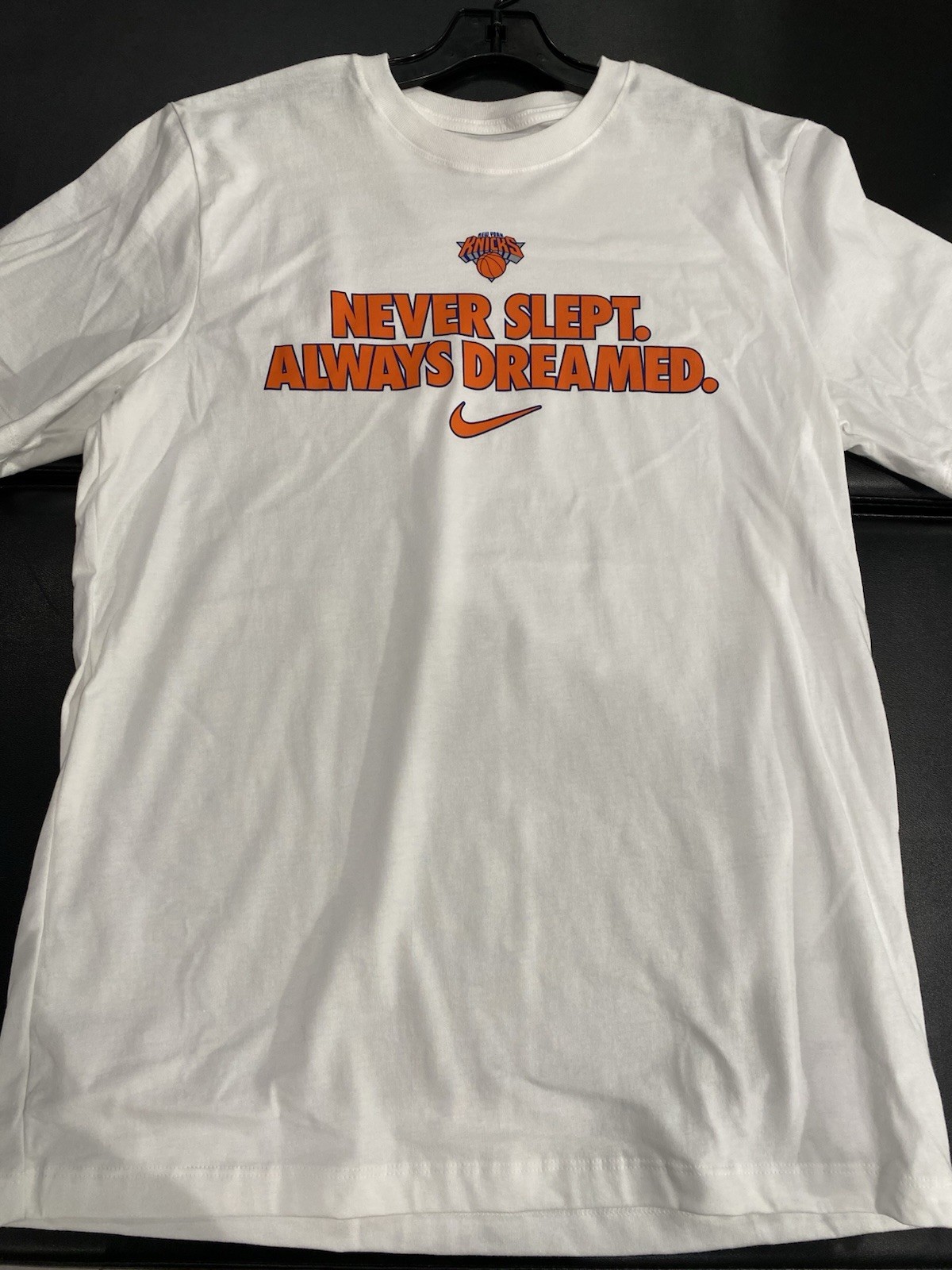 Nike Never Slept Always Dreamed Knicks T-Shirt BRAND NEW-IN HAND Size S-XXL