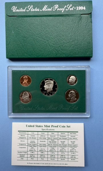 1994-S United States Mint Proof Set ** Packaging OGP