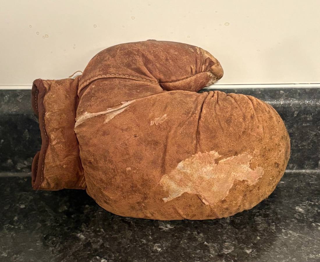 Vintage Junior Child's Lace-Up Boxing Glove - Right Hand Only - Antique - Old