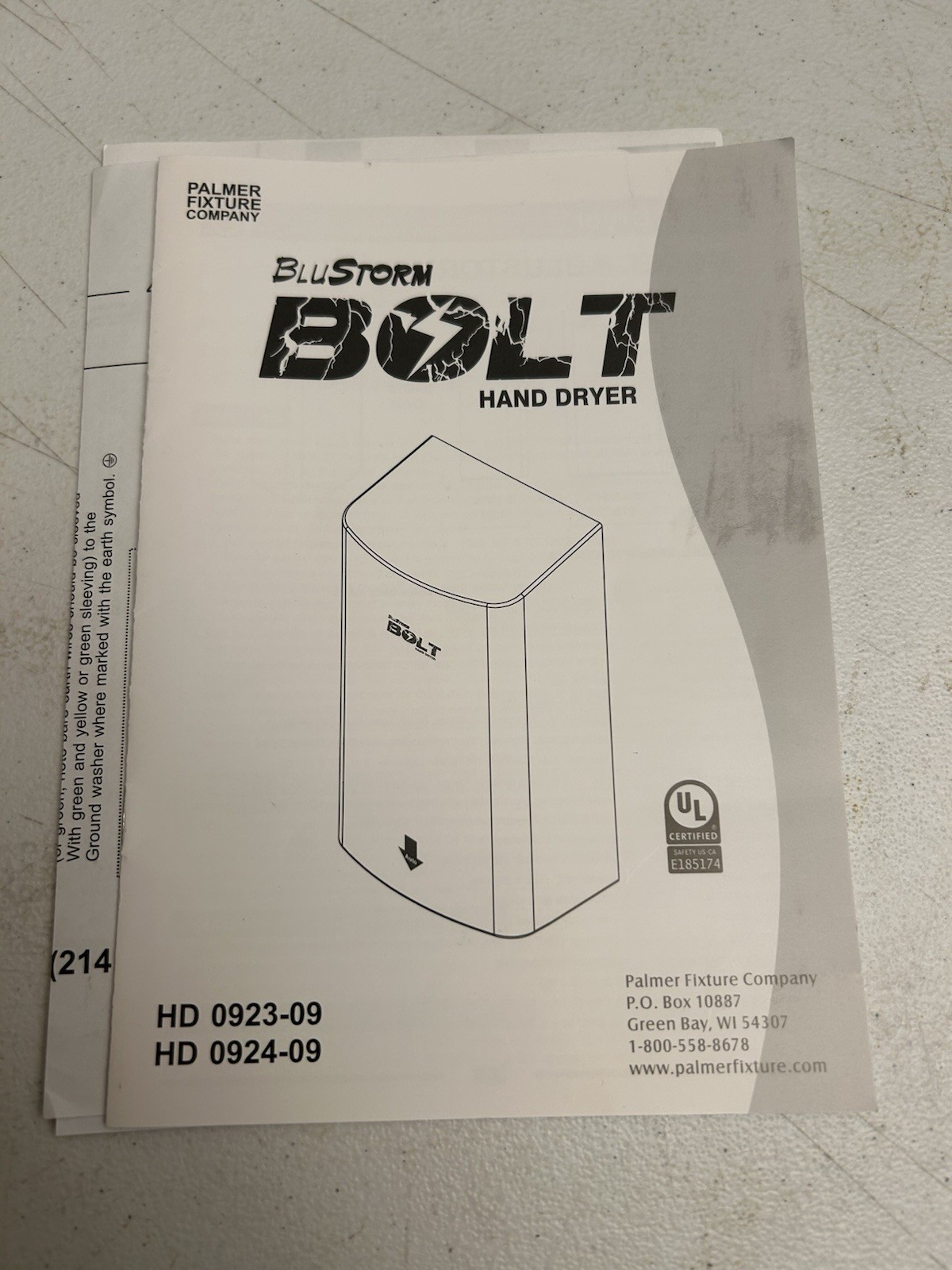 Blu Storm Bolt 110V Brushed Stainless Hand Dryer