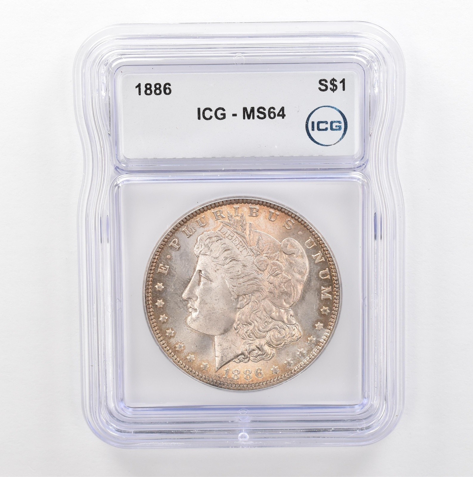 1886 Morgan Silver Dollar MS64 ICG Beautiful Tone *5375