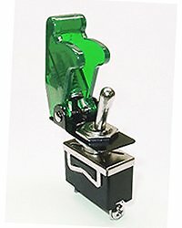 Safety Toggle Switch SPST 20 Amp"Transparent Green"