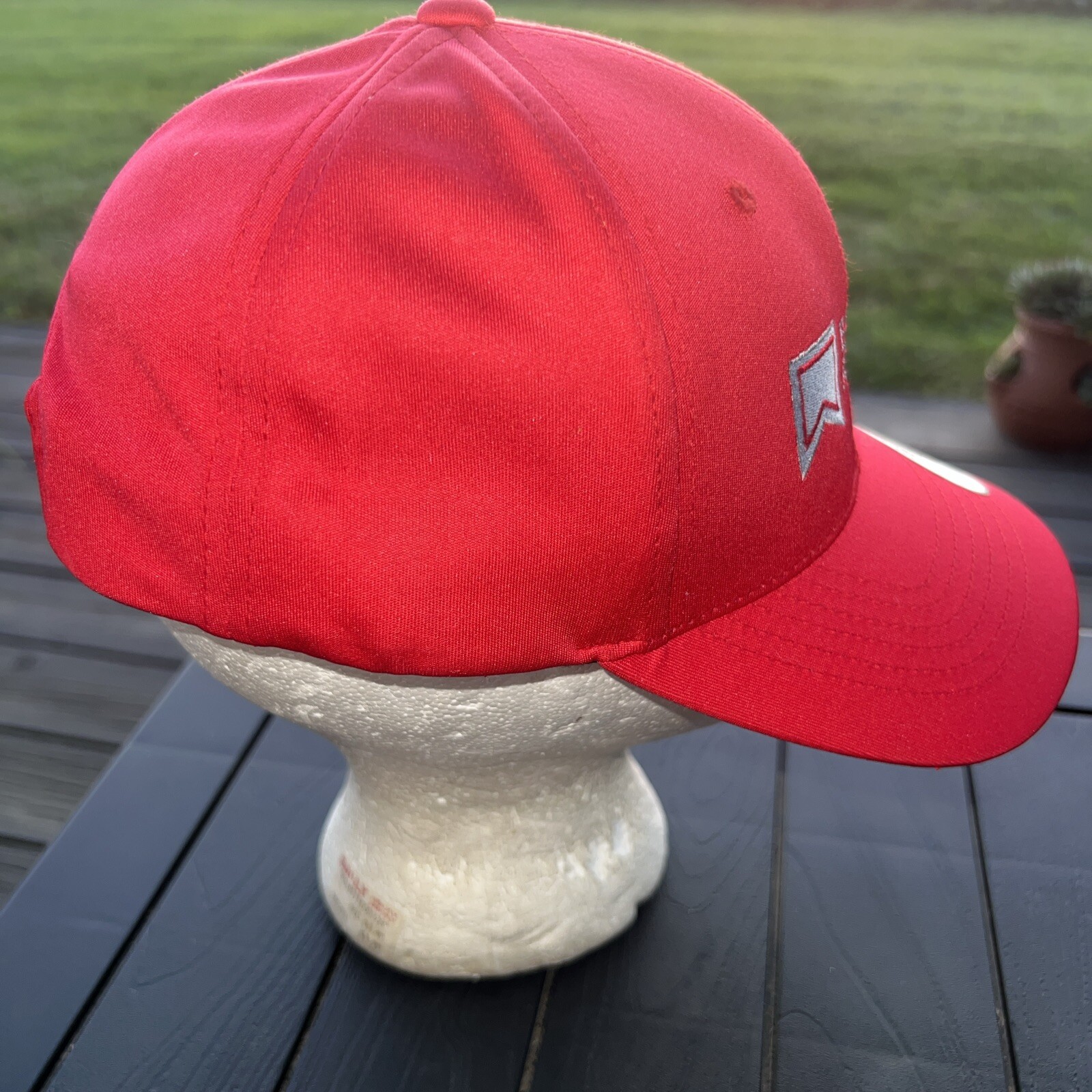 Fearless Follower w Silver Red Logo Youth Hat Cap Hook Loop Polyester EUC