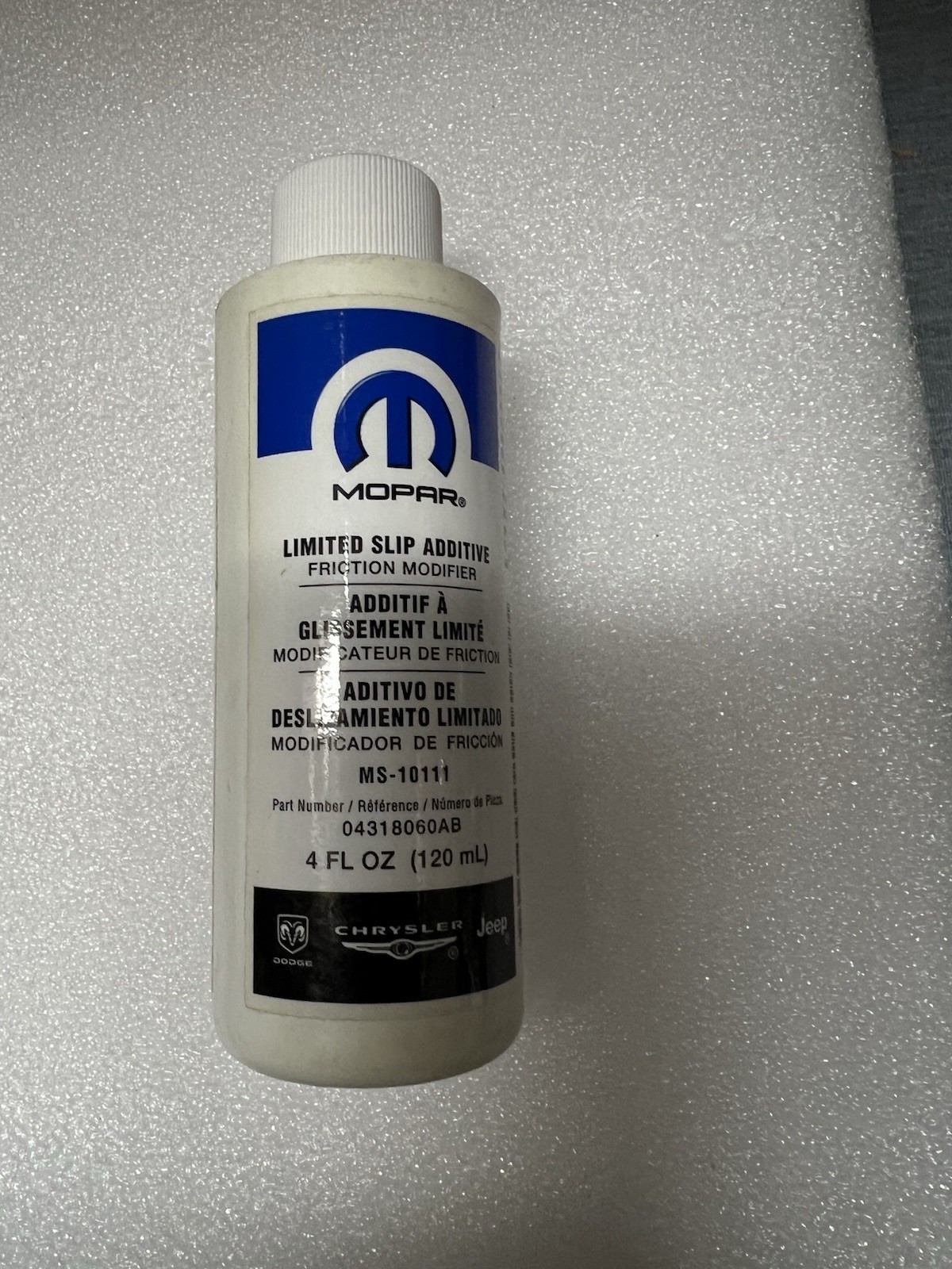 Genuine Mopar Fluid 4318060AB Limited Slip Additive - 4 Oz. Bottle OEM