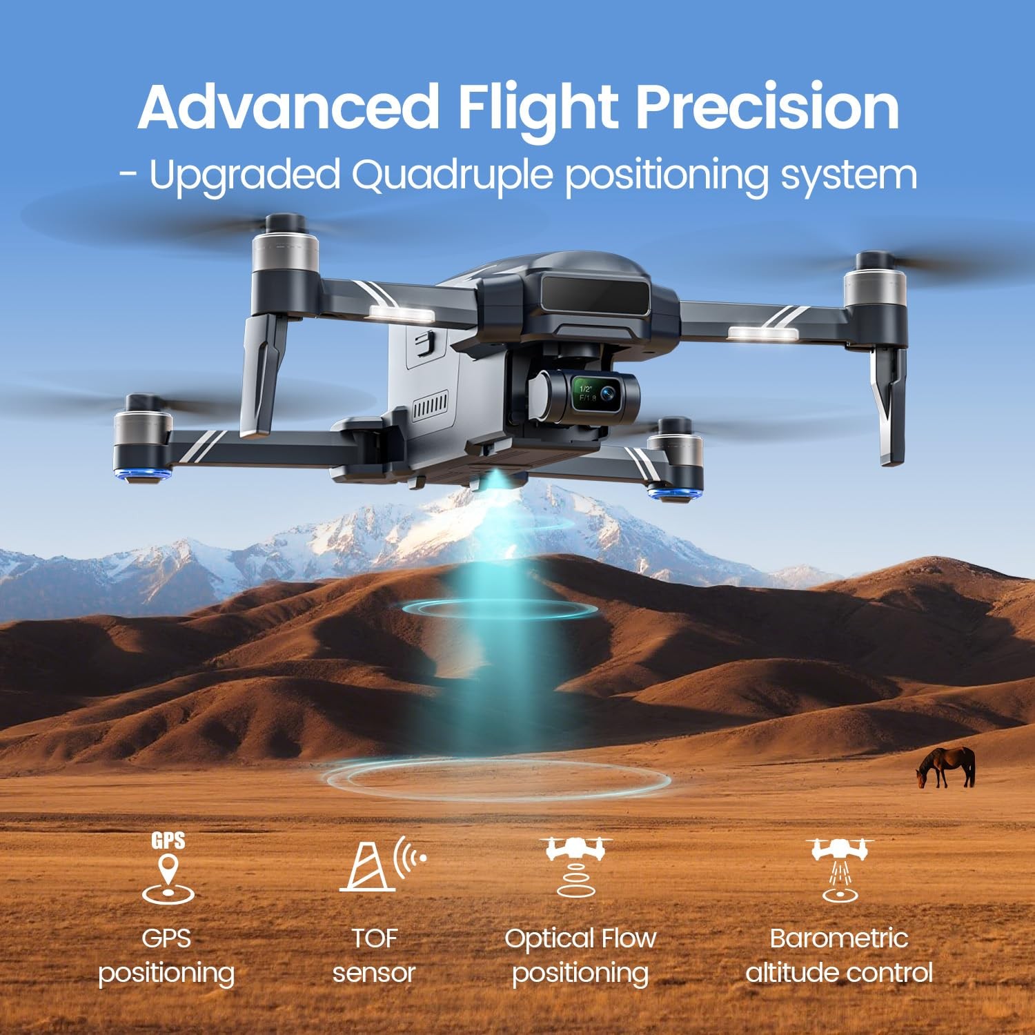 Holy Stone HS600D Camera Drone 3-Axis Gimbal 6KM TX